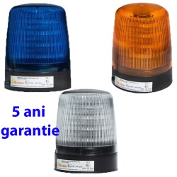 Girofar LED 12-24V 16 LED-uri de 3W 5 ani Garantie - Pridere fixa cu 1 punct (ax) de prindere